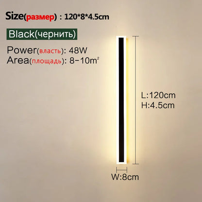 Outdoor Wall Lamp – IP65 Waterproof LED Long Corridor & Staircase Light, Balcony, Villa & Garden Entrance Lighting