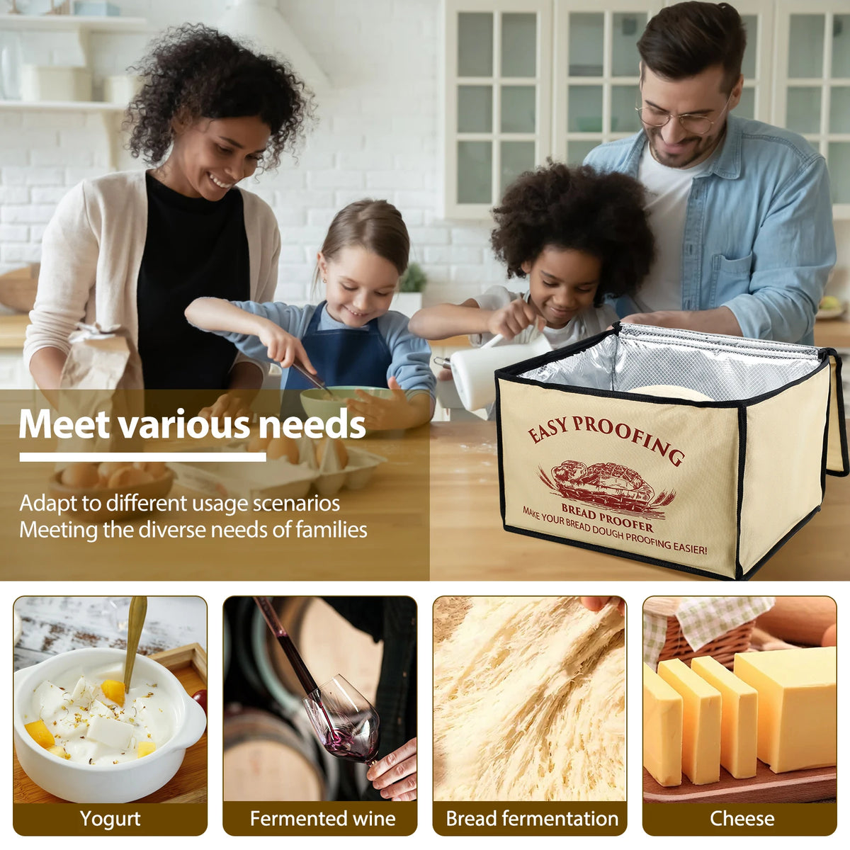 Versatile Dough Proofer with Heater – Temperature-Controlled, Collapsi ...