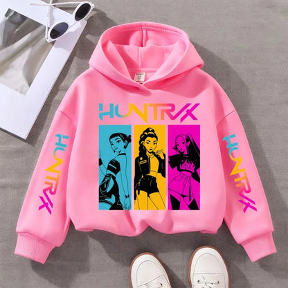 2025 Fall/Winter KPop Demon Hunters Hoodie – Cute Fashion Sweatshirt for Girls, Children's Clothing