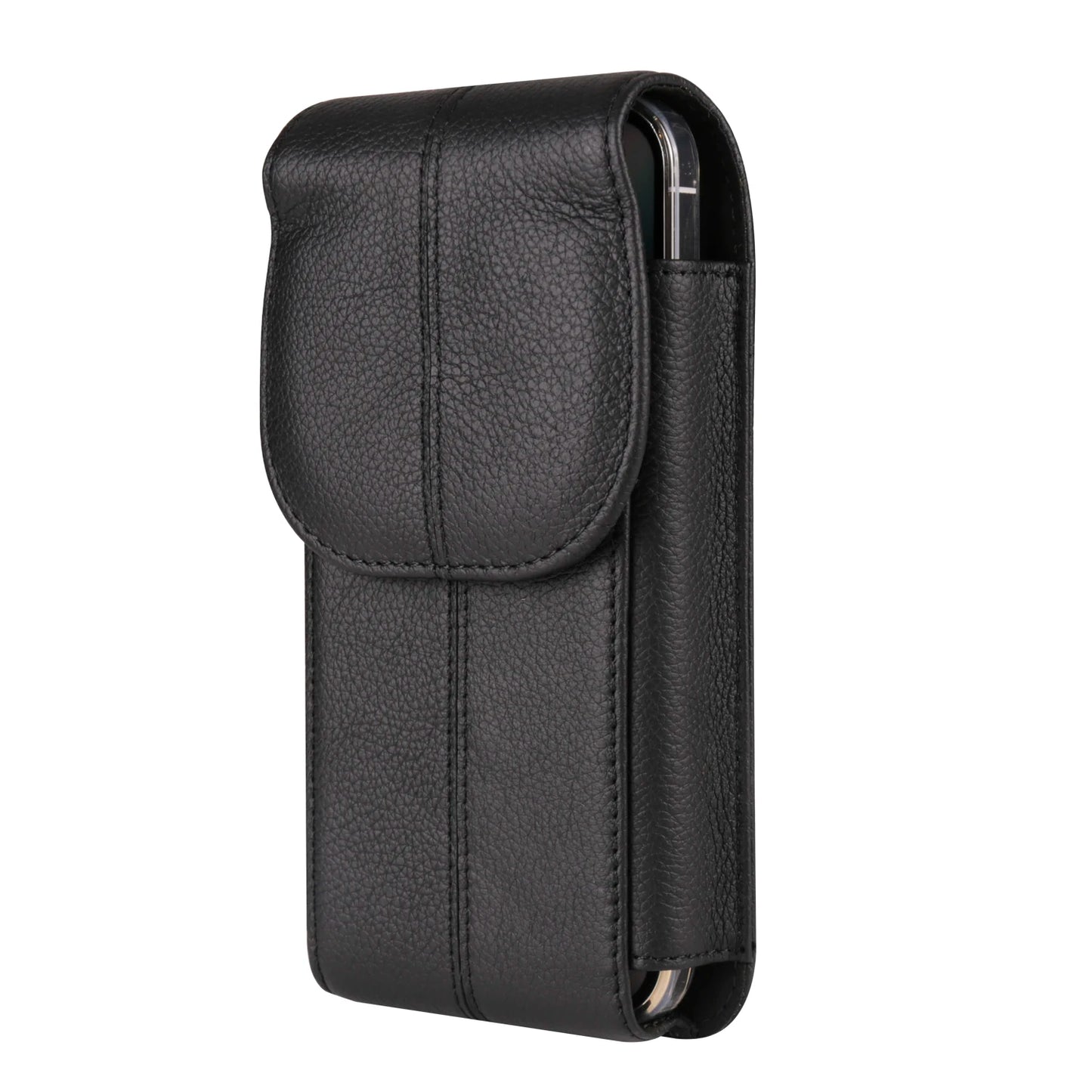 FULAIKATE First Layer Cowhide Phone Pouch - 6.1", 6.7", 7.2" Waist Bag for iPhone 13 Pro Max & Samsung Z Fold3