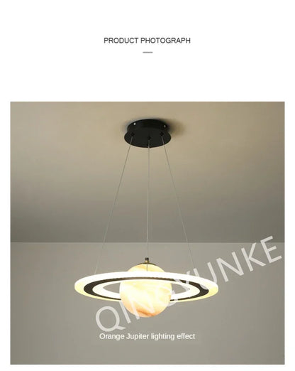 Acrylic Planet Pendant Lamp – Space Star Hanging Light for Living Room, Bedroom, Kitchen & Kids Room, E27 Bulb Compatible