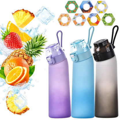 650ML Leak-Proof Fragrance Water Bottle , 7 Flavor Pods - Portable Air Water Bottle for Travel, Hiking & Climbing