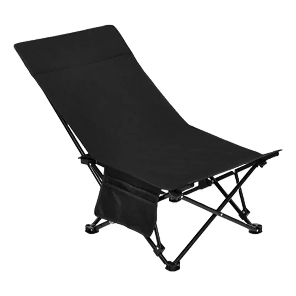 Camping Folding Moon Chair – Portable Ultra-Light Outdoor Chair with Side Pocket for Fishing & Travel