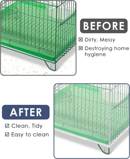 Stretchy Mesh Bird Cage Cover - Easy Cleaning Guard and Catcher - Parrot Cage Skirt Net Jaula Para Pájaros