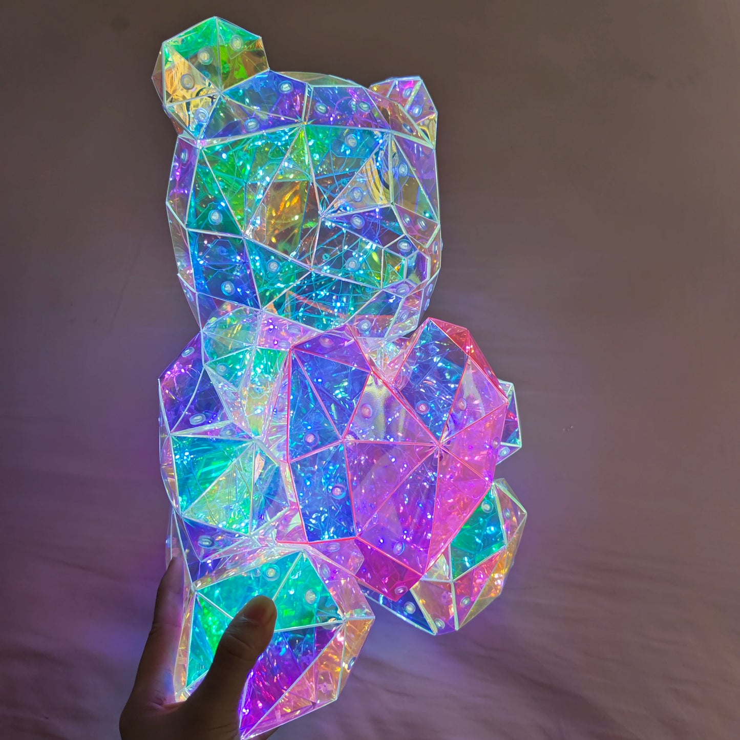 30cm Teddy Bear LED Gift Lamp – Colorful Romantic Light for Girls’ Birthday & Valentine’s