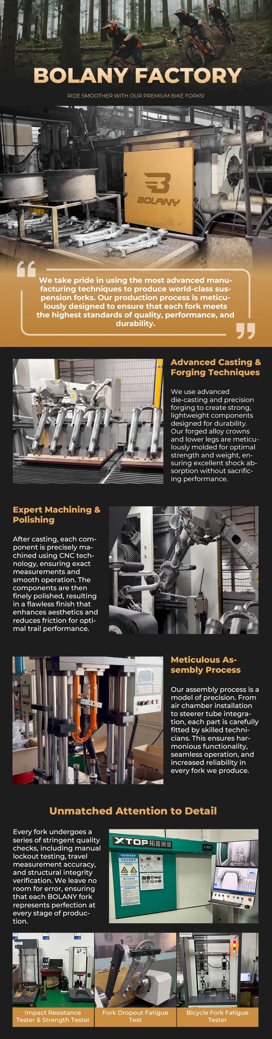 BOLANY Bike Air Fork – 27.5/29inch, 120mm Travel, Lightweight Magnesium Alloy Oil Air Suspension with Quick Release