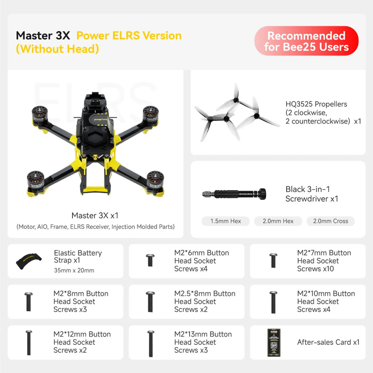 SpeedyBee Master 3X Modular FPV Drone – O3/O4 Pro HD Digital VTX for Freestyle & Racing