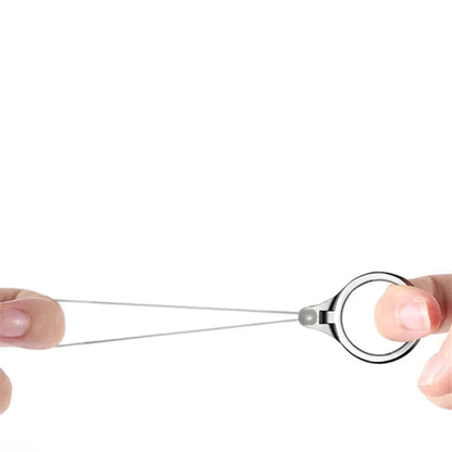 Universal Metal Lanyard for Keys & Phones - iPhone, Samsung, Xiaomi - Keycord Strap with Finger Mobile Holder Stand, Accessories