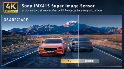 11.26" 4K 2160P Car DVR Dash Cam – CarPlay, Android Auto, GPS, WiFi, Bluetooth, FM, Rear View Mirror Camera & Drive Recorder