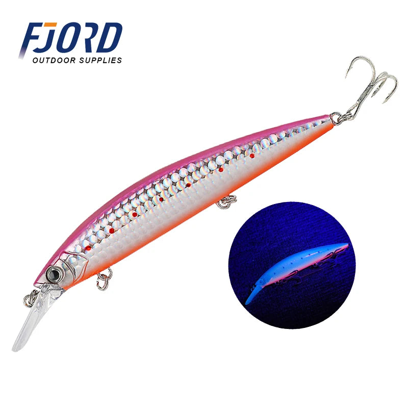 FJORD Heavy Sinking Minnow Fishing Lures – 110S 37g, 90S 29g, 70S 17g Saltwater & Freshwater Jerkbait