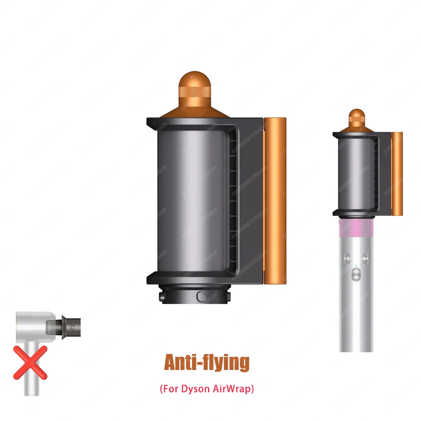 Anti-Flyaway Hair Styling Nozzle for Dyson Airwrap HS01/HS05 – Brush Attachment for Auto Curling & Dryer Accessories