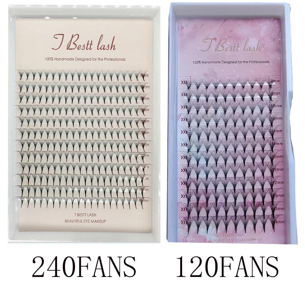 TBestt 5D/6D/8D/10D Premade Volume Lash Fans – Soft Silk Eyelash Extensions