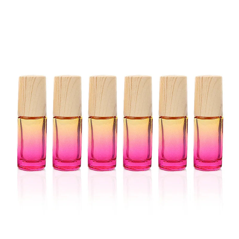 5/10/20/30/50pcs 5ml Glass Roll-On Bottles — Gradient Empty Roller Ball Bottles for Essential Oils & Travel