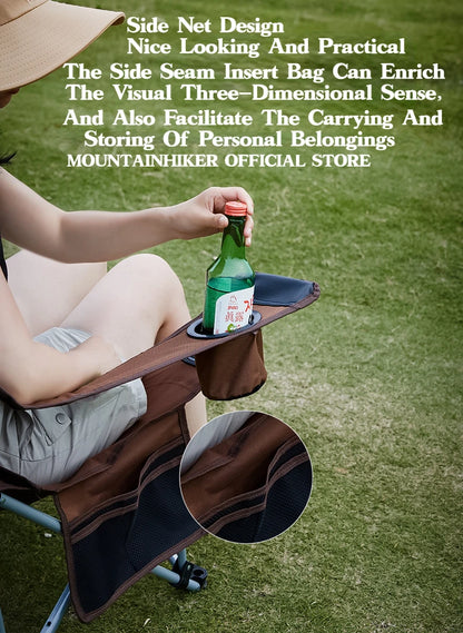 MOUNTAINHIKER 4-Speed Adjustable Folding Lounge Chair – Ultra-Light Portable Camping & Fishing Chair