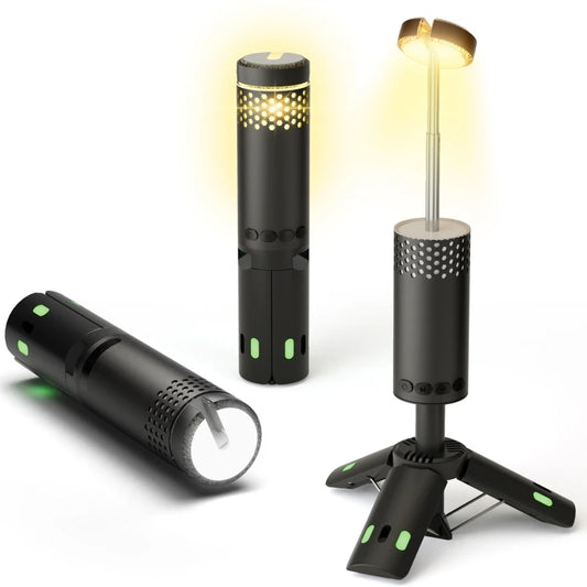 8000mAh Rechargeable Telescopic Camping Lantern: Dimmable Night Light with Magnetic Base for Outdoor Adventures & Emergencies