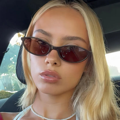 Sexy Small Oval Women's Sunglasses 2024 – New Fashion Black & Brown Summer Shades, Trendy Unique Eyewear for Men & Women