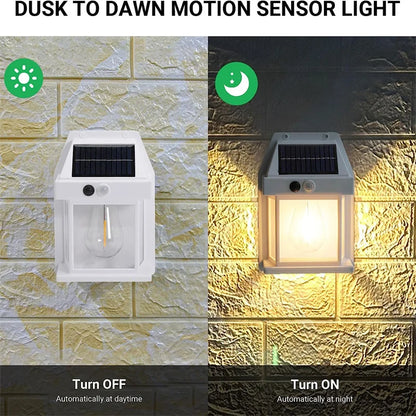 Solar Wall Lights – Outdoor Waterproof Wireless Motion Sensor Security Lamps, Dusk to Dawn Lighting for Garden, Available in 1-8 PCS