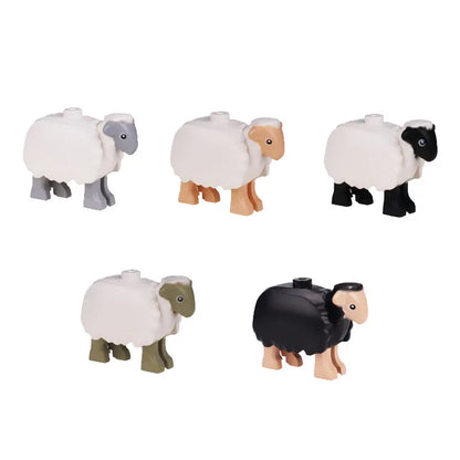 MOC Animal Scene Building Blocks – Zoo & Wildlife DIY Toy Bricks with Ducks, Cats, Dogs, Penguins, Eagles, Wolves, Bears, Deer, Sharks, Snakes, Mice, Sheep (K055)