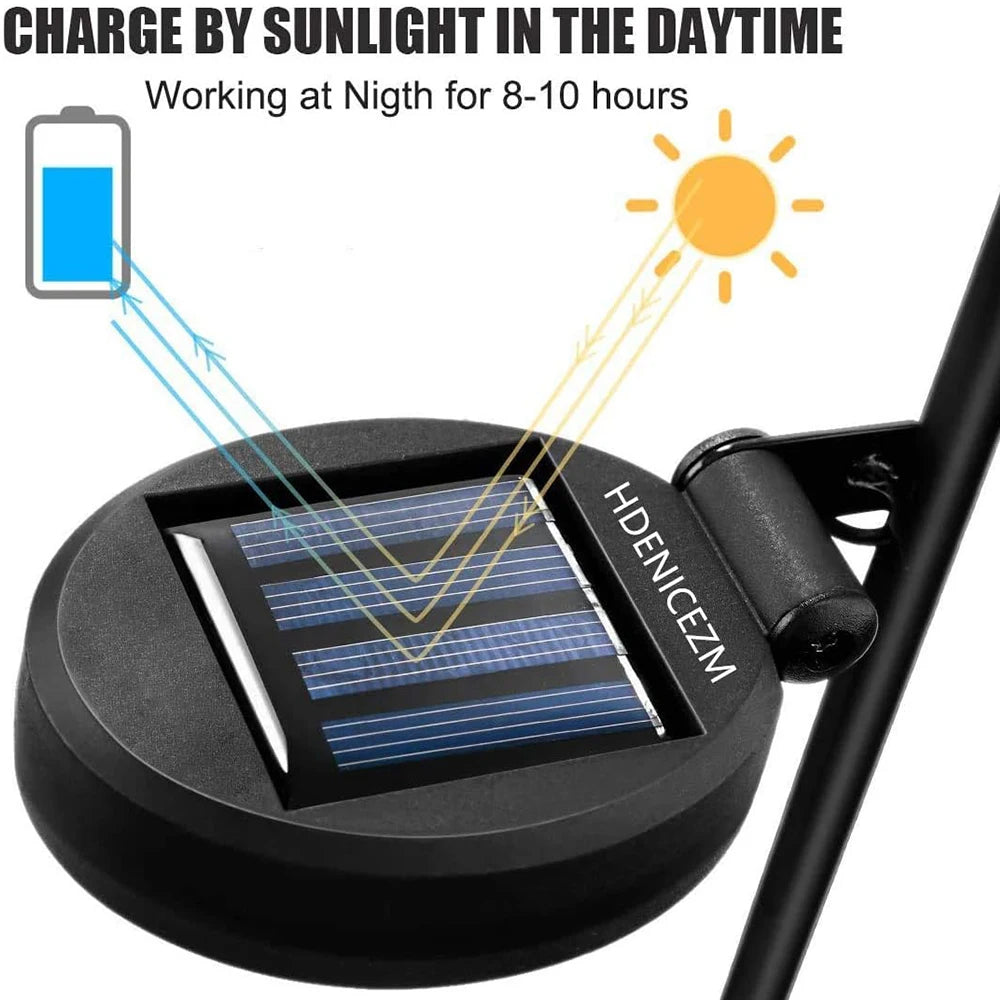 LED Solar Pathway Light - Metal Moon Stake Lawn Light for Outdoor Patio, Courtyard & Halloween Decoration