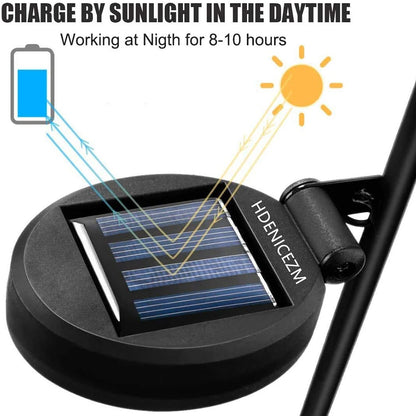 LED Solar Pathway Light - Metal Moon Stake Lawn Light for Outdoor Patio, Courtyard & Halloween Decoration