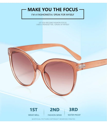 Cat Eye Sunglasses for Women - Oversized UV Protection Outdoor Driving Sunshade Glasses
