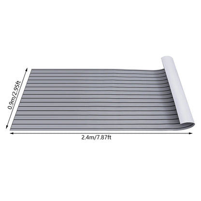 94.5"×35.4" EVA Anti-Slip Foam Boat Decking Sheet — Self-Adhesive Cuttable Deck Flooring Mat for Boats