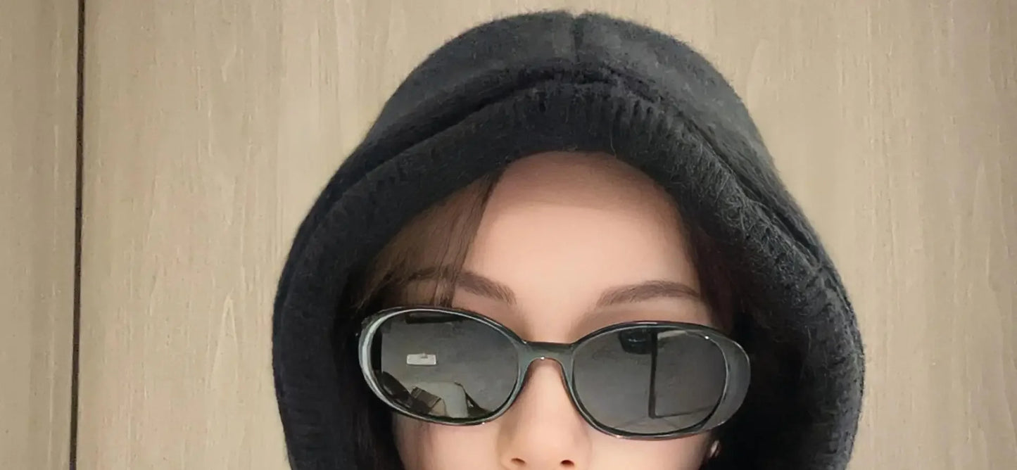 Knitted Hooded Balaclava Caps – Winter Korean Style Outdoor Warmer, One-Piece Neck Collar Beanie Hat for Women