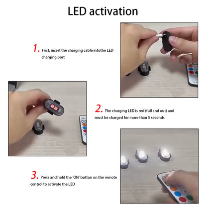 Wireless RGB LED Strobe Lights – Warning & Position Lights for Aircraft, Helicopters, and Motorcycles