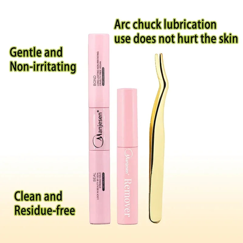 DIY Lash Extension Kit – Bond & Seal, Remover, Tweezers, Individual Lashes, Clusters & Makeup Tools