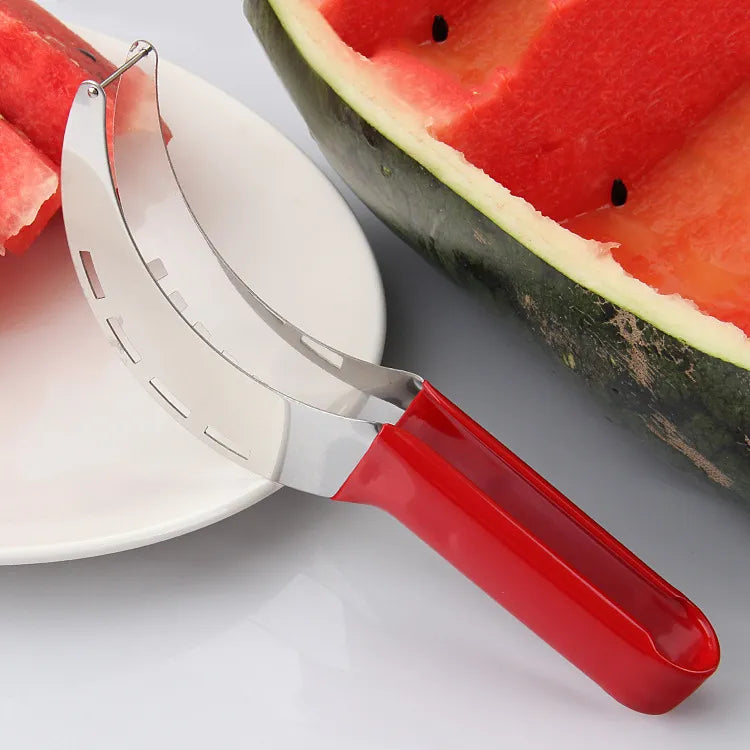 Effortless Fruit Cutting with Stainless Steel Watermelon Slicer