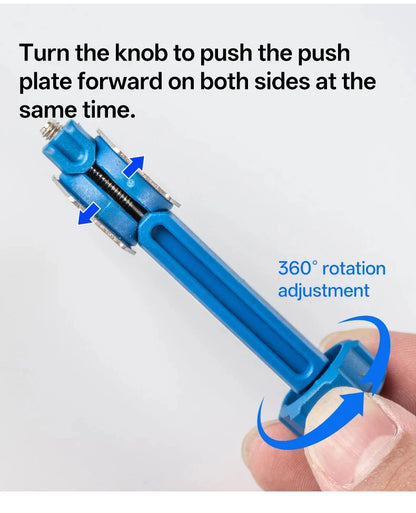 Durable Steel Bicycle Brake Pad Spreader – 360° Rotatable Hydraulic Disc Brake Caliper Piston Reset Tool