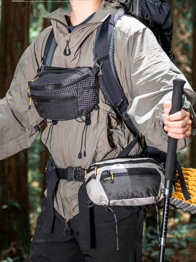 HIKEMAN Waterproof Outdoor Hiking Chest Bag – Large Capacity Crossbody Pack for Cycling, Camping & Travel