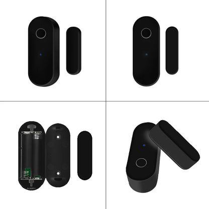 Tuya Smart Zigbee Door & Window Sensor – Black Open/Close Detector for Smart Home Security, Compatible with Smart Life App