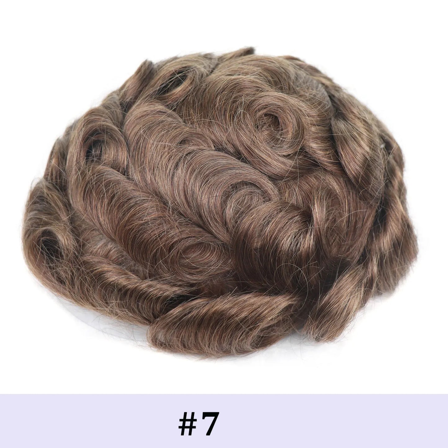 0.08mm Full Skin PU Toupee for Men – V Loop Human Hair Wig in Brown (#22) & Black (#1B) – Hair Replacement Unit