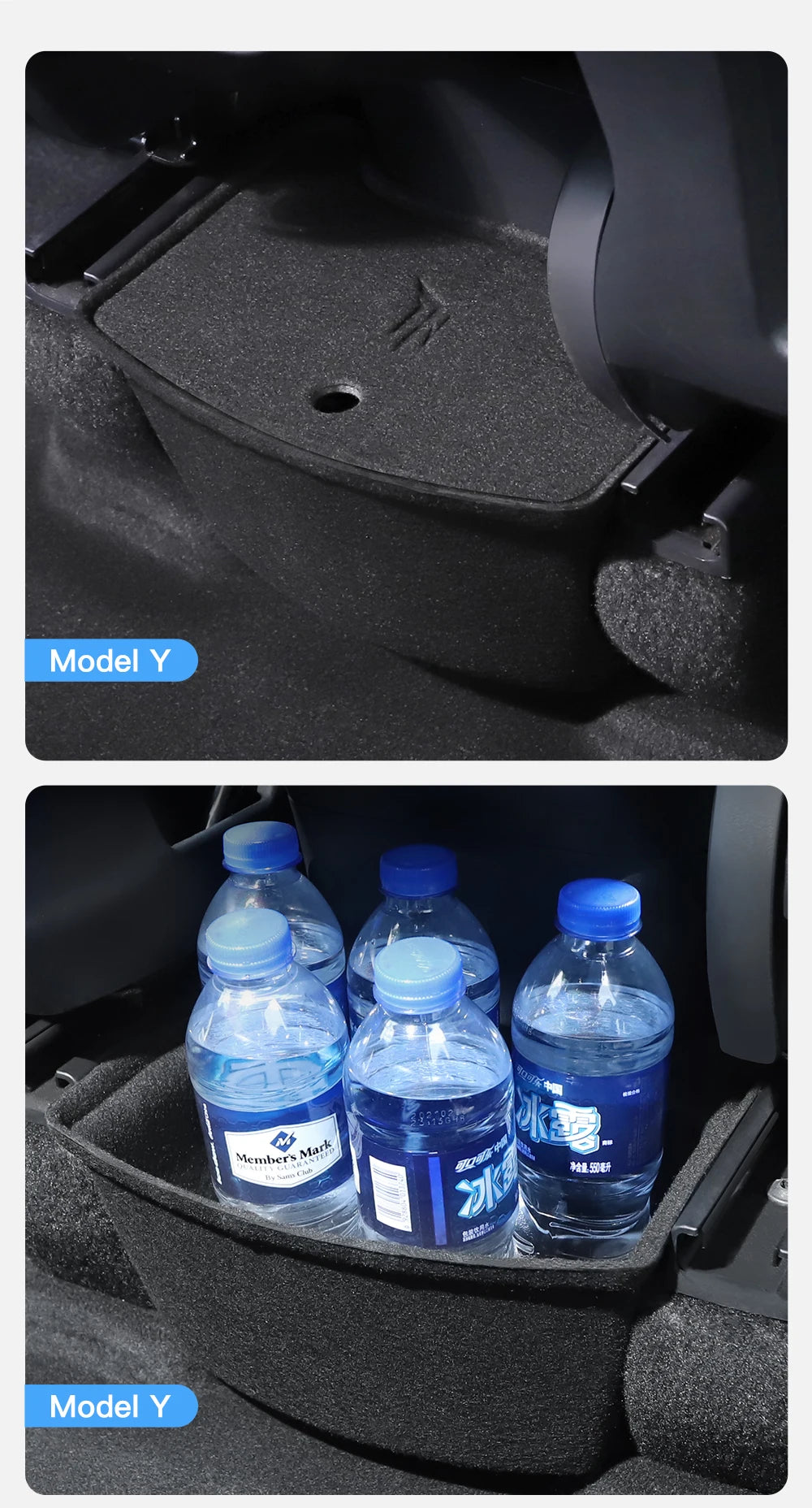 YZ Storage Box for Tesla Model 3 & Model Y – Center Armrest Hidden Box & Cup Holder Organizer, 2023-2022 Car Accessories