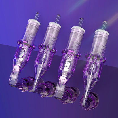 10pcs Disposable Tattoo Cartridge Needles – RL, RS, RM, M1 Series for Eyebrow, Eyeliner & Permanent Makeup