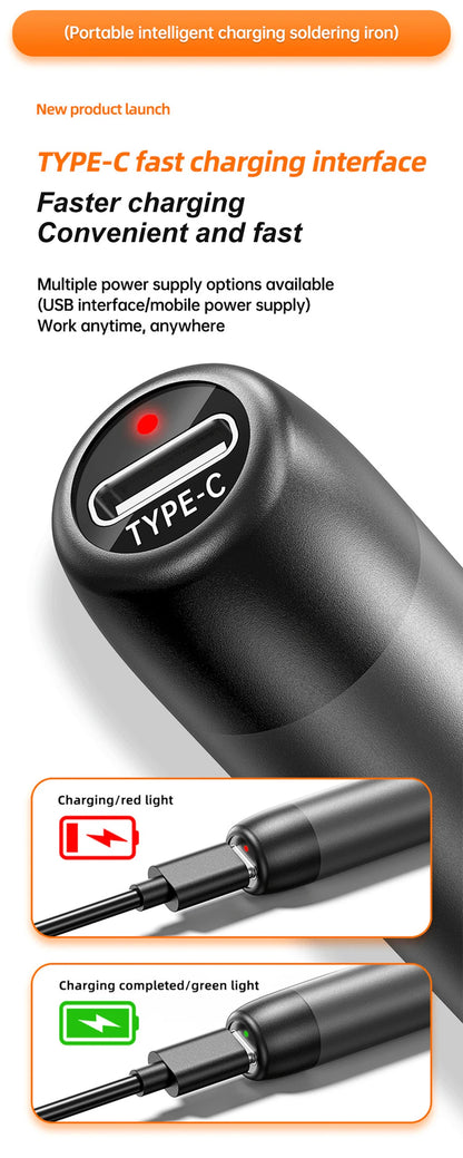 Multifunctional USB Electric Soldering Iron Kit – Adjustable 300–450℃ Digital Welding Tool Set