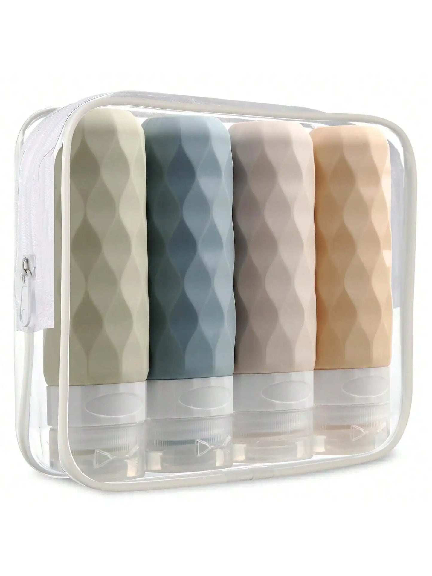 4-Pack Silicone Travel Bottles – 3oz TSA-Approved, Leak-Proof, BPA-Free Portable Toiletry Containers