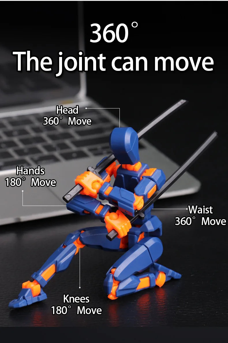 Multi-Jointed Shapeshift Robot 3D Printed Mannequin – 13 Action Figures for Kids & Adults, Parent-Child Games & Gifts