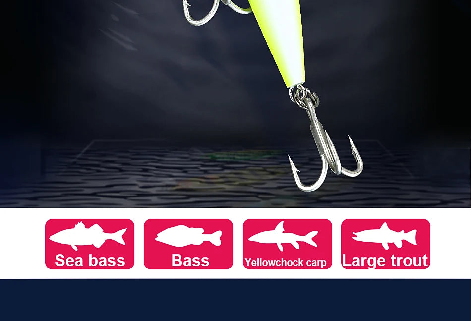 FJORD Heavy Sinking Minnow Fishing Lures – 110S 37g, 90S 29g, 70S 17g Saltwater & Freshwater Jerkbait