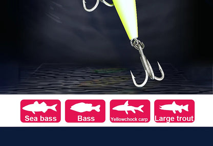 FJORD Heavy Sinking Minnow Fishing Lures – 110S 37g, 90S 29g, 70S 17g Saltwater & Freshwater Jerkbait