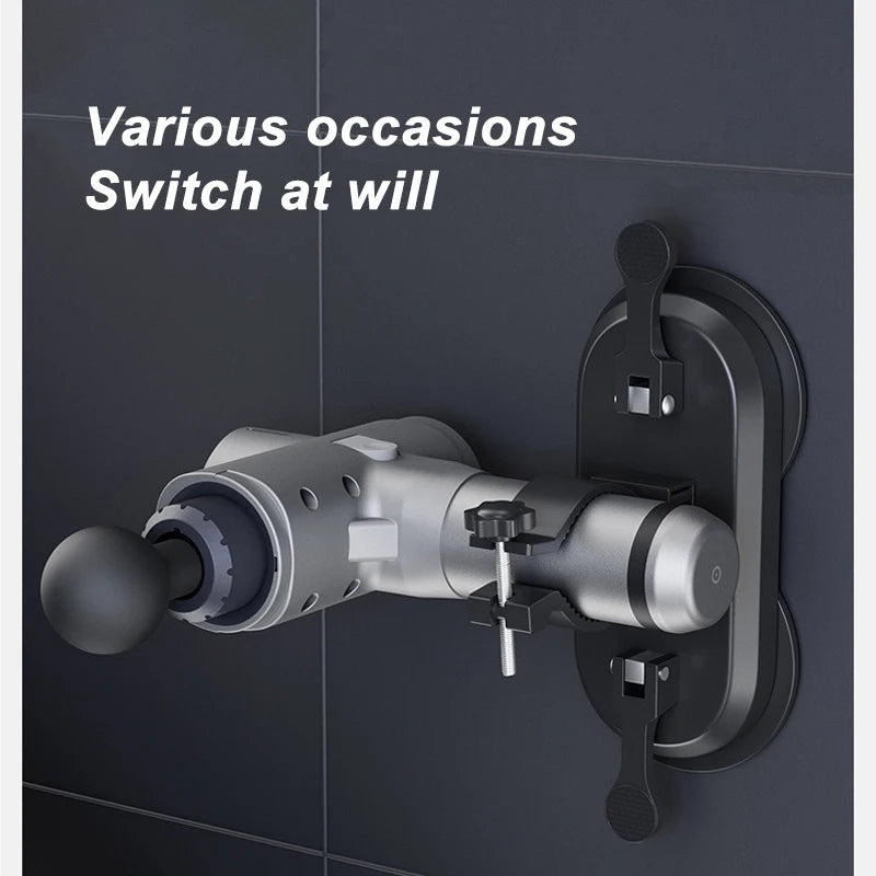 Suction Cup Massage Gun Holder: Hands-Free Fascia Gun Bracket - No Installation Needed, Massager Partner