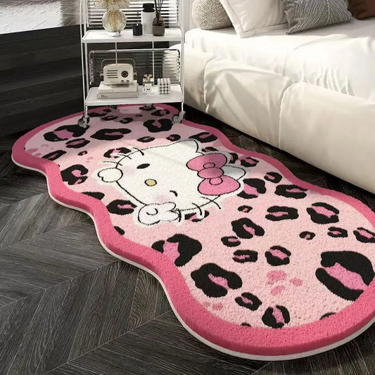 Miniso Sanrio Hello Kitty Non-Slip Bedroom Window Carpet – Stain-Resistant Mat for Living Room, Sofa & Cloakroom
