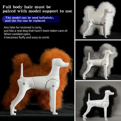 Pet Grooming Practice Poodle Model — Full Body Simulation Dog Mannequin for Grooming Training