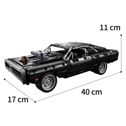 1077PCS Dodge Charger Racing Car Building Blocks – Fast and Furious Model, Assemble Bricks Toy for Kids, Boys & Adults Gifts