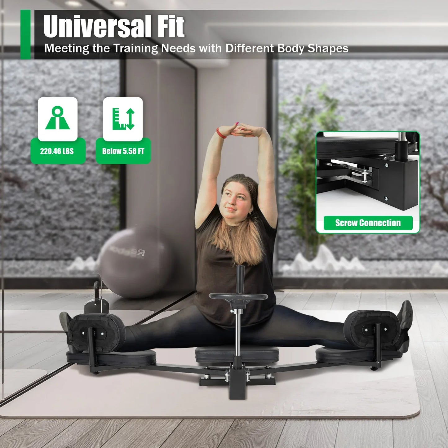 Leg Stretcher 3-Bar Leg Spreader – Heavy Duty Leg Split Machine for Flexibility & Stretching