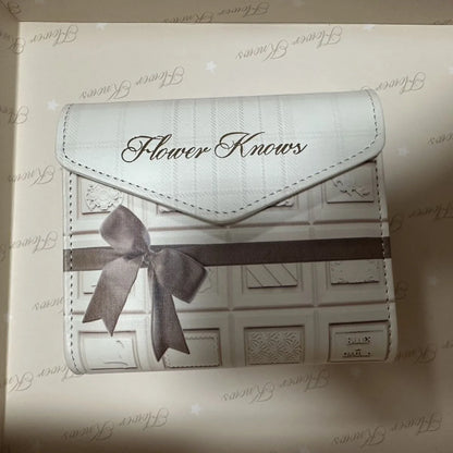 Flower Knows Angel Series Handheld Mirror – White, Black & Pink Compact Mirror