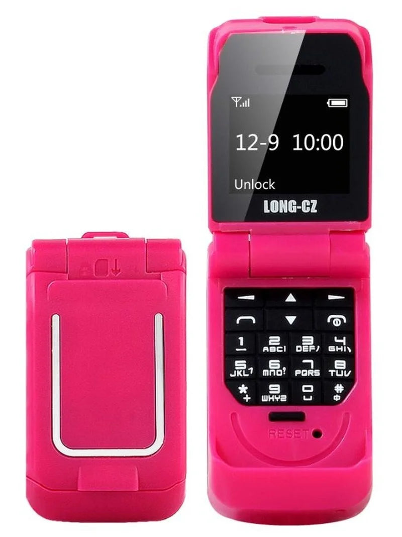 Mini Flip Mobile Phone for Kids – J9 Smallest Clamshell Phone with Bluetooth Dialer & Magic Voice Handsfree Earphone