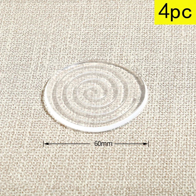 Anti-Slip Transparent Silicone Furniture Pads — Adhesive PU Cushions for Table, Sofa, Bed Legs, and Noise Reduction