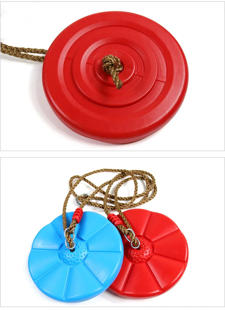 Kids Octagonal Disc Swing — Thickened Red & Blue Indoor Outdoor Hangin ...